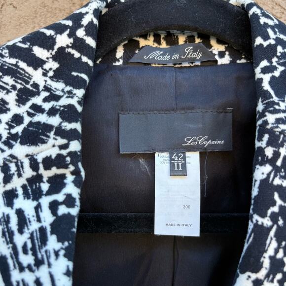 Les Copains Black and White patterned Women's blazer, women's 42 - Picture 2 of 6